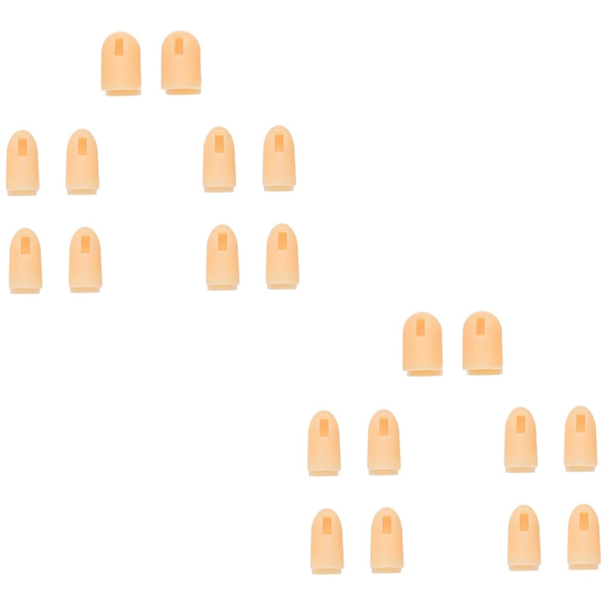 minkissy Refill Nail Tips 20 pcs Accessories False Fingertip Parts Manicure Protector Tips Nail Protectors Accessory Salon Flesh Tool Home Artificial Replacement Trainning Hand Finger