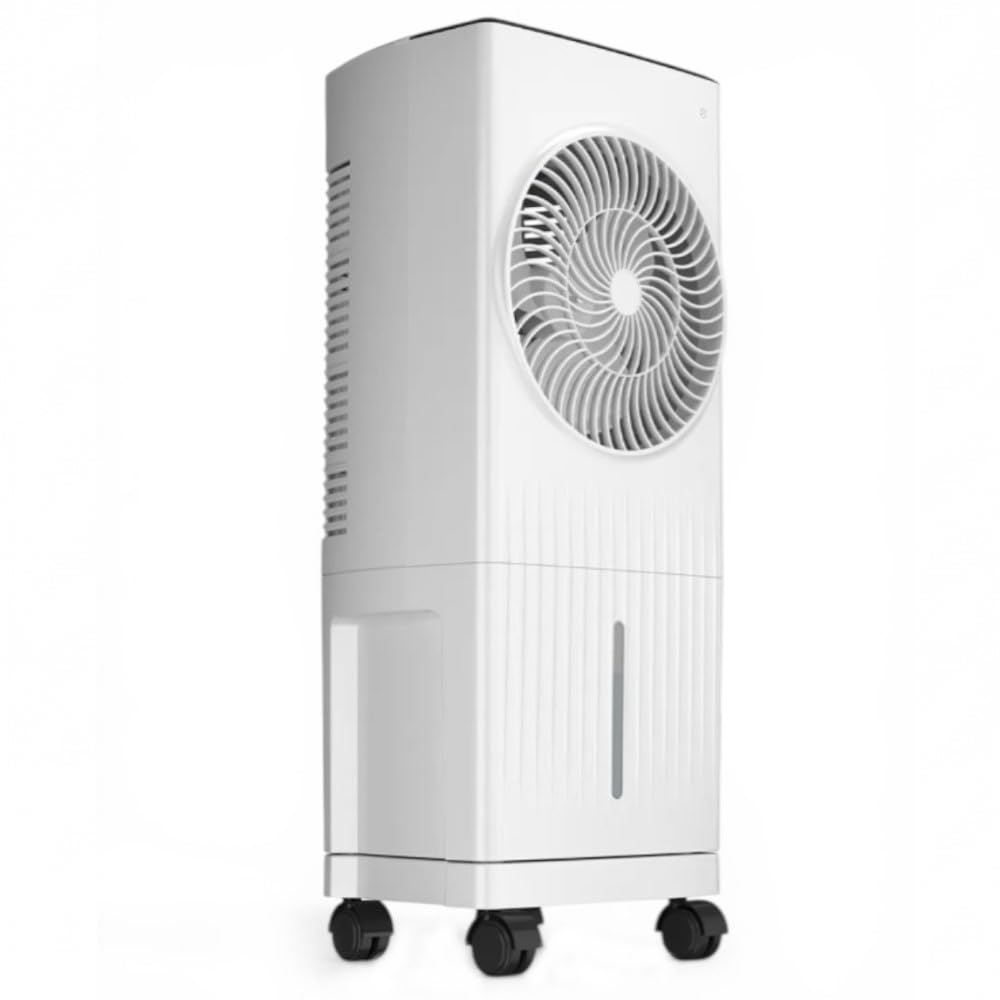 CM-TOP Climatizador Evaporativo Portátil 3 en 1, Aire Acondicionado, Enfriador de Aire con 3 Velocidades, Oscilatorio, 60W, 127V, Panel táctil, Control Remoto, Capacidad de 5.5Lt, para Casa y Oficina