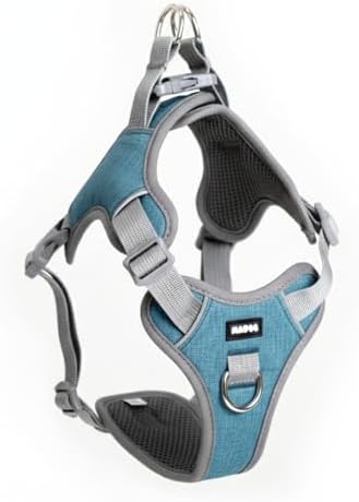 Coleira Peitoral Antipuxão para Cachorro MADOG Comfort (Azul, M)