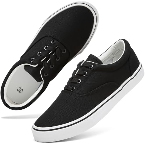 Image of yageyan Men's Low Top Canvas Walking Shoes Lace-up Fashion Sneakers Casual