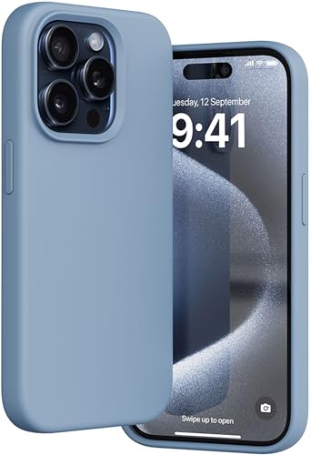 Image of Vaku Luxos Back Cover Case for iPhone 15 Pro Max Scratch Resistant Slim Fit Protective Design Military-Grade Protection Support Mag-Safe Wireless Magnetic Charging - Blue