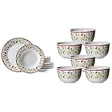 Ritzenhoff & Breker Tafelservice Doppio Shanti, 12-teilig, Porzellangeschirr & Müslischalen-Set Doppio Shanti, 6-teilig