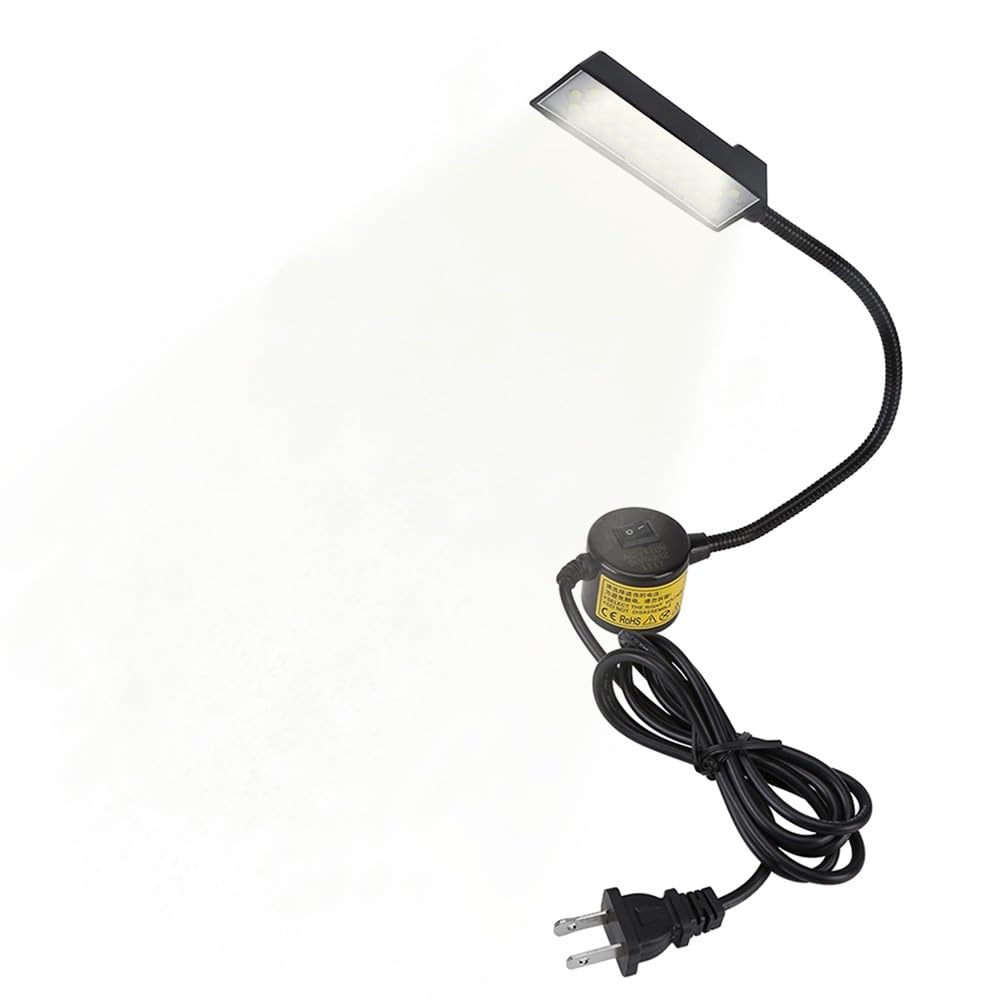 VINGVO LED Sewing Machine Light, 30 LEDs Flexible Work Light With Magnetic Mounting Base for Workbench Lathe Drill Press, Black, GY01283-01