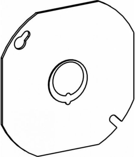 Orbit Industries Orbit 4RBC-MKO - Cubierta para caja eléctrica, acero plano MKO Knockout - 4 pulgadas octogonal