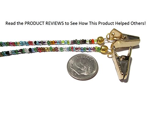 Eyeglass Chain for Women - Beaded 32 Colors Gold Clip - Glasses Chain - Eyeglass Strap - Eyewear Retainer - Sunglass Lanyard - Thumbnail 3