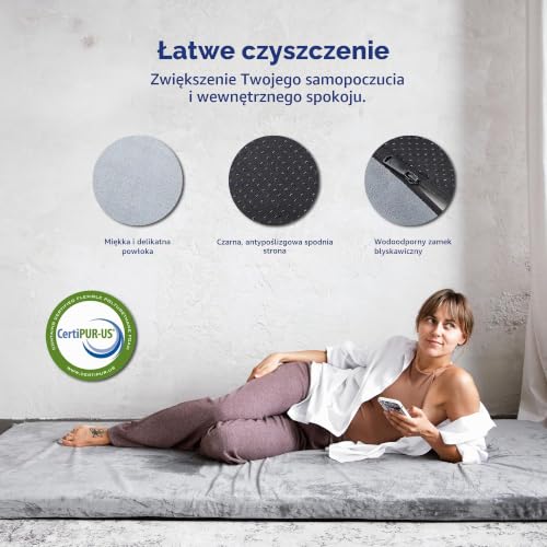 MKS Przenośny materac kempingowy | materac kempingowy z pianki memory | lekki materac podłogowy | mata do spania z wodoodporną powłoką | materac do spania | mata karimata na kemping | składany materac