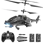 DEERC RC Helicopter, RC Plane for Kids and Adults, 2.4GHz Remote Control Helicopter, 30 Mins Flight Time, LED Lights & Altitude Hold, 2 Batteries, Kids Toy for Ages 14+