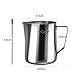 X-Chef Milk Frothing Pitcher 30oz/900ml, Milk Frother Cup Steaming Pitcher 304 Stainless Steel with a Latte Art Pen for Coffee Latte Cappuccino