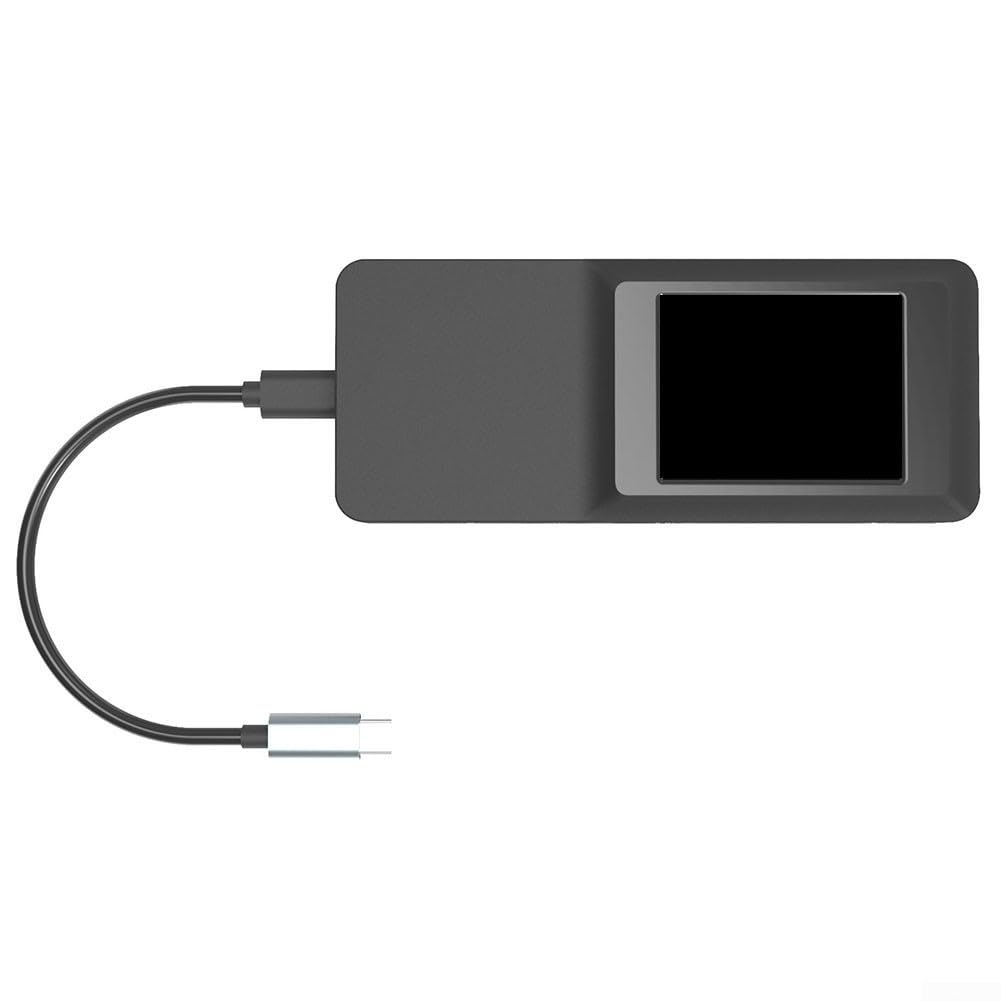 HEBEOT Estación de acoplamiento inteligente Controlador LCD programable de 12 teclas Botones personalizables para Stream Deck compatible con Wins, MacOS, para creadores de contenido 14 x 23 x 5 cm