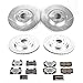 PowerStop Front and Rear Brake Kit For Chevrolet Corvette 2014-19 - Carbon Fiber Ceramic Brake Pads + Drilled & Slotted Rotors Upgrade, K6523-26