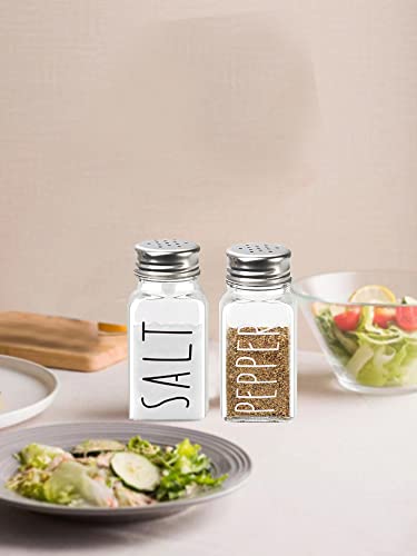Farmhouse Salt And Pepper Shakers Set, Kitchen Decor,Clear Glass Salt And Pepper Shakers Set, Cute Salt Shaker, Gift For Women, Kitchen Decor, Home Decor, Wedding Decor, No Rubbing Off #TOP2
