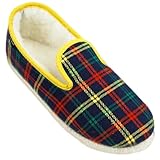 Charentaises traditionnelles CHAPITEAU en laine. Semelles feutre de laine crêpé et intérieur pure laine de mouton. (marine, Système Taille Chaussures EU, Adulte, Homme, Numérique, Large, 45)