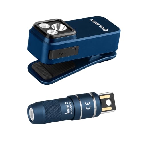 OLIGHT IMINI 2 Rechargeable Keychain Light Bundle Oclip Pro EDC Flashlight Clip-on 500 Lumens with Three Lighting