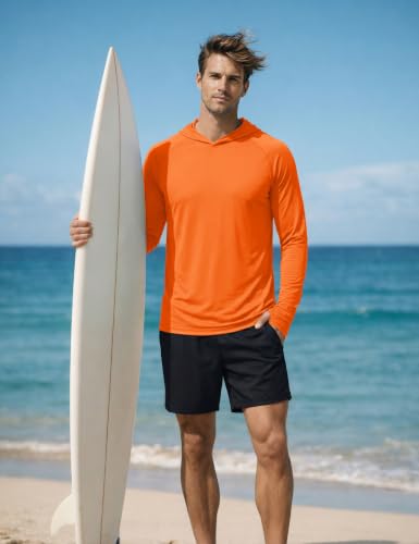 Image of KEFITEVD Men's Sun Hoodie Long Sleeve Fishing UPF 50+ SPF Quick Dry Shirts