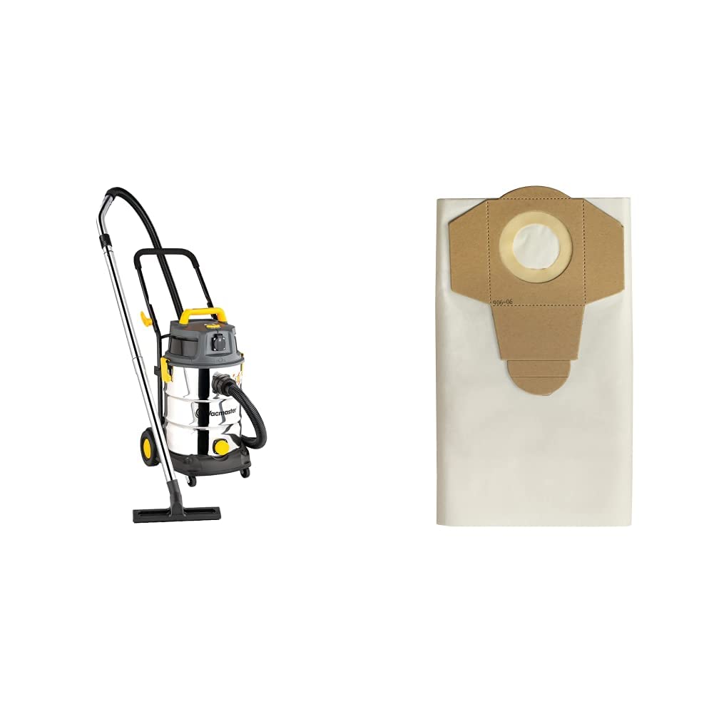 WD L30 L Class 30L Dust Extractor - Wet & Dry Vacuum Cleaner - Powerful Suction with HEPA 13 Filter For Heavy Duty Cleaning, 30 Litre Tank with 5 additional dust bags