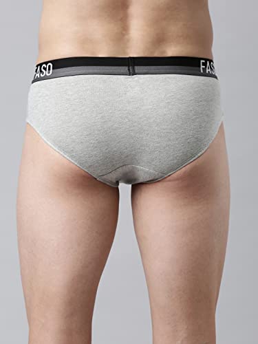 Image of FASO Men's Cotton Briefs | Ultra-Soft Durable Waistband | Modern Square Cut Fit | Tagless & Label-Free Comfort
