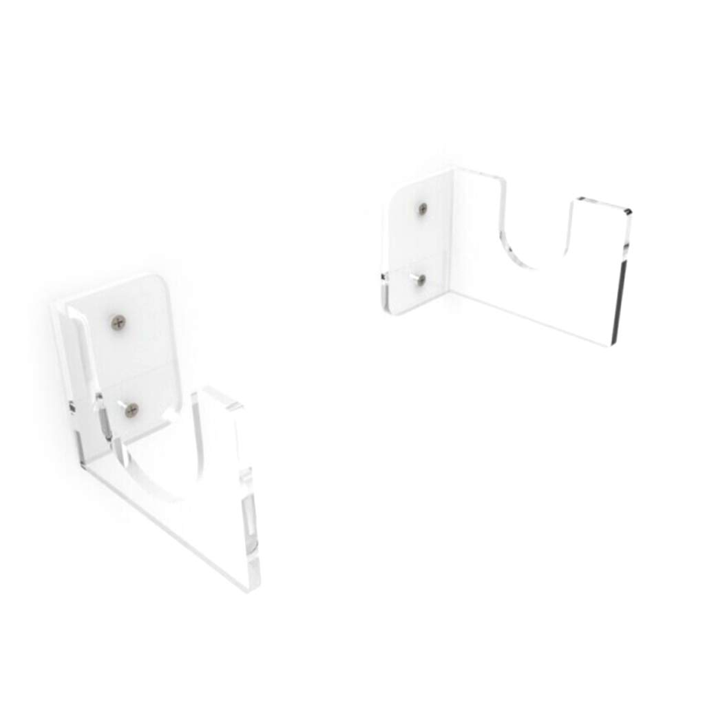 2 Pcs Acrylic Baseball Bat Wall Mounted Holder Softball Bats Display Rack Living Room Store Collection Bracke