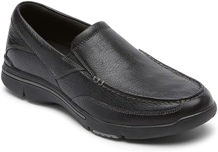 Rockport mens Eberdon Slip-on loafers shoes, Black Leather/Flint, 9.5 US | Image 2