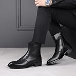 Men's Chelsea Boots Classic Business Leather Shoes Casual Dress Ankle Boot