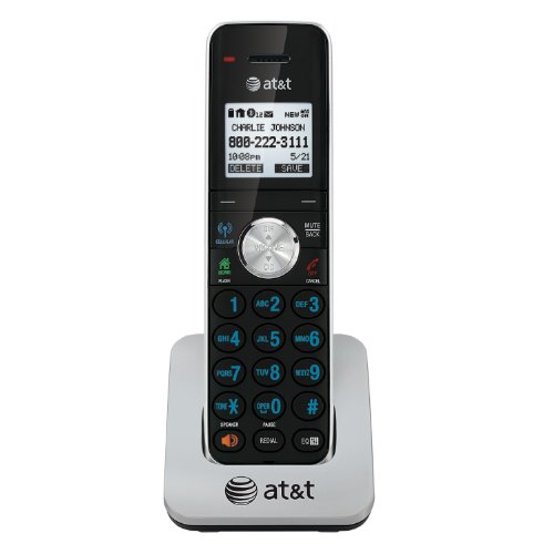 AT&T TL90071 Accessory Cordless Handset, Black/Silver | Requires an AT&T TL92271, TL92371, or TL96271 Expandable Phone System to Operate