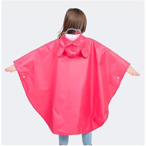 Kids Girls Waterproof Raincoat Toddler Hooded Bear Ear Long Rain Jacket Cartoon Windproof Button Down Fall Outwear3