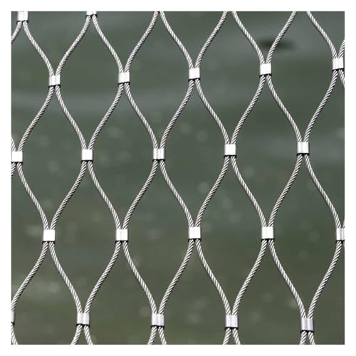 DTVEW 304 Malla de Cuerda Acero Inoxidable, Red Anticaída para Balcones, 10cm/2mm Extensible para Relleno Barandillas Jardines Campos Fútbol(1.2x12m)