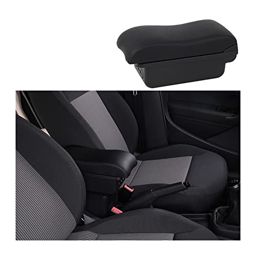 Skoda RapidA[Xg{bNXƌ݊ VW Polo 2020 2021 ԗpA[Xg{bNX USB[dDM ԕi(A2-black black 3 usb)