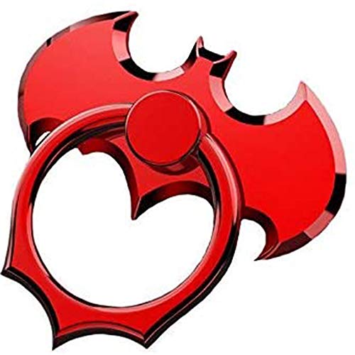 Cell Phone Ring Holder, NILSTOREY Bat 360° Rotation Ring Stand Holder, Metal Finger Grip Kickstand for iPhone, Smartphones and iPads (Bat Red)