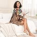 ALAZA Fashion African American Woman Moo Moos for Women Moomoo Nightgown House Dresses Mumu Long Sleeve Sleep Shirt Multicolor