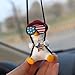 Swing Duck Car Hanging Ornament, Cute Duck Car Pendant Interior, Flying Duck Car Interior,Resin Duck Figurines Car Mirror Hanging Accessories for Car Rearview Mirror Decoration, Home Decoration Crafts