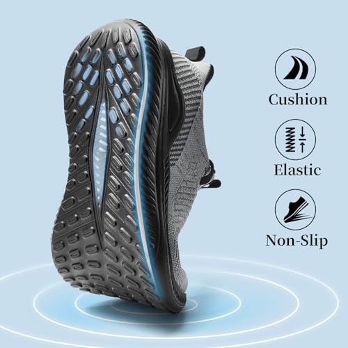 Image of Slow Man Mens Walking Sneakers Wide Width Slip on Tennis Shoes,Lightweight Breathable Running Shoes,Ideal for Athletic Workout Gym Jogging and Casual Wear