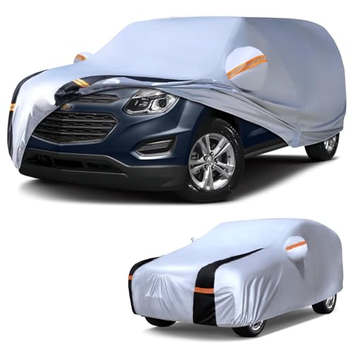 SUV Car Cover Waterproof All Weather, 10 Layers Outdoor SUV Cover...