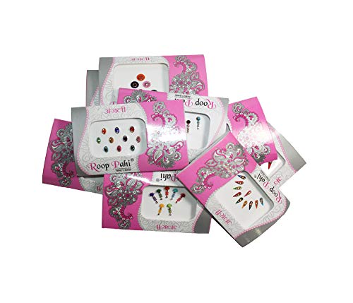 IS4A 10 Pack Bindi for Women Bindi Jewelry Forehead Indian Bindi Bindi Face Jewels Multicolored Face Bindi Stickers