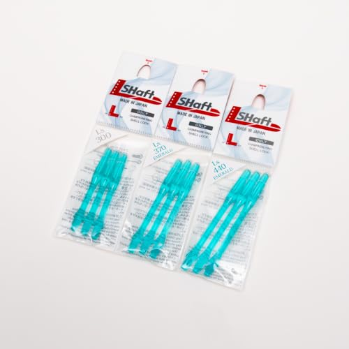 Image of L-style L-Shaft Locked Dart Shafts - Lightweight Nylon Shafts for Soft Tip & Steel Tip Darts - Set of 3