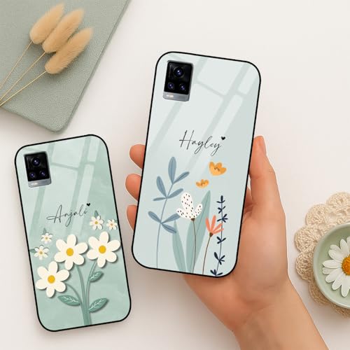 Image of COLORflow Back Cover Compatible with Vivo V20 | Floral Family Customized | Shockproof TPU Bumper with Camera Protection Back Cover Compatible with Vivo V20