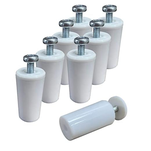 8 Topes Persiana Blanco de 40mm para Persianas Enrollables. Fabricados en PVC, Cada Tope Persiana Blanco Incluye Todo lo Necesario para su Montaje, Arandelas y Tornillos. (8 Unidades Blanco)