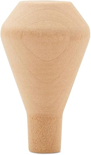 Miniatura 3 de Chimeneas de madera sin terminar, 1-58 pulgadas, parte de tren de madera sin terminar para manualidades, paquete de 25 pequeñas chimeneas de madera