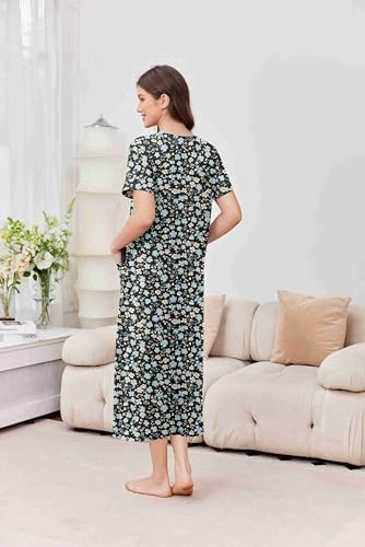 Ekouaer Long Nightgowns for Women Soft House Dress Plus Size Moo Moos - image 3
