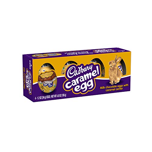 Cadbury Easter Caramel Eggs, 4-Count, 4.8oz Boxes (Pack of 6)