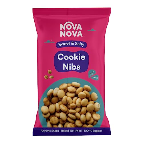 Image of Nova Nova Cookie Nibs I All Day Savoury Snack Packs I Pack of 6 I Classic Sweet n Salty Flavour