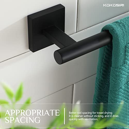 Image of KOKOSIRI 32'' Towel Rails Bathroom Towel Bars Matte Black 32 Inch Bath Towel Holder for Washroom Kitchen Wall Stainless Steel B4005BK-L32