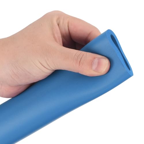 Image of uxcell Foam Tubing for Handle Grip Support,18mm ID 30mm(1 3 /16 inch) OD 0.3 Meter /1ft Length Blue