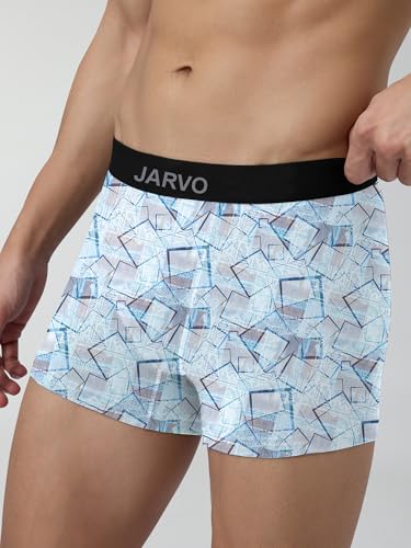 Image of JARVO Men's Extra Thin Elastic Underwear Long Comfortable Ice Silk Breathable Comfort Brief-Boxer-Trunks Imported Material Pack of 3