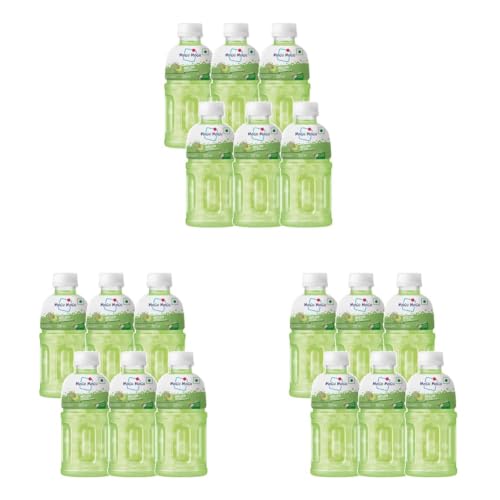 Image of Mogu Mogu Melon Juice with Nata de Coco Jelly 320ml (Pack of 18) | Refreshing Tropical Thai-Made Sip & Chew Beverage