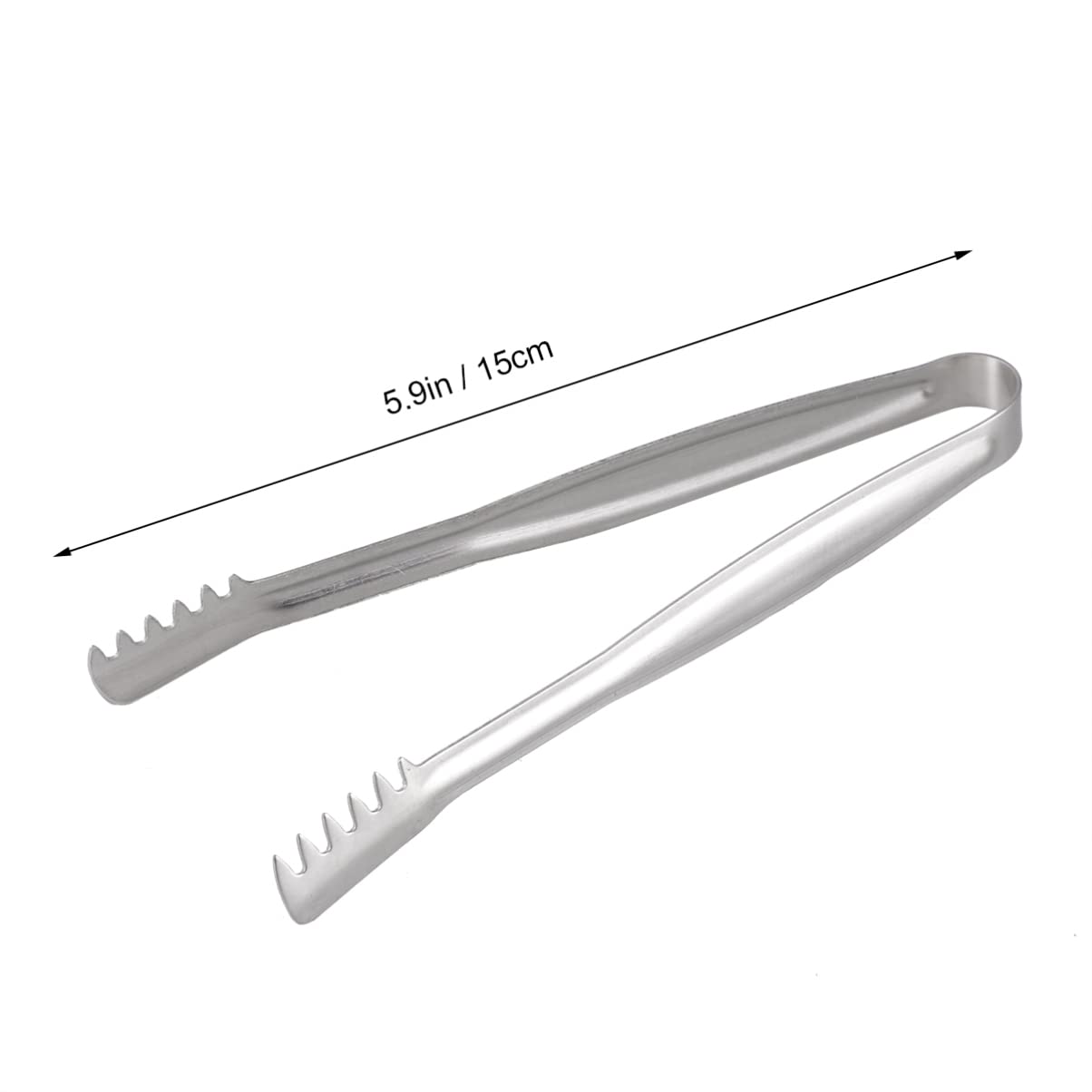 SOLUSTRE 4 Pcs Mini Stainless Steel Food Serving Tongs Versatile Ice Cube Tongs for Home Bar and Camping Lightweight Rustproof Easy to Carry