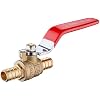 EFIELD 1/2 Inch Pex Crimp Brass Full Port Shut-off Ball Valve With Drop-ear ,(VALVE023