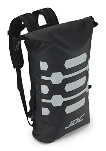JDC Motorcycle Rucksack 100% Waterproof Dry Bag 30L - REFLECTOR - Black3