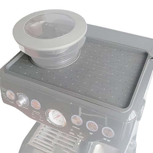 Estera de la parte superior de la máquina - 10.83 x 7.09 pulgadas cafeteras de silicona para encimera, almohadilla a prueba de aceite con resistencia al calor, estera de estación de polvo para tazas
