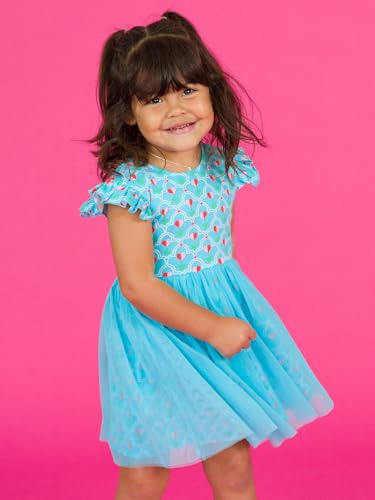 RuffleButts Baby/Toddler Girls Flutter Tulle Twirl Dress3