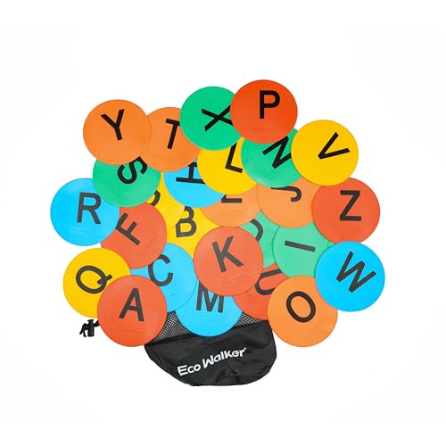 Eco Walker 4inch Spot Flat Markers Alphabet Printed